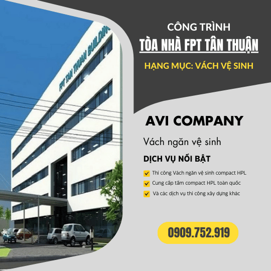 Công Trình Thi Công Vách Ngăn Vệ Sinh Tại Tòa Nhà FPT Tân Thuận