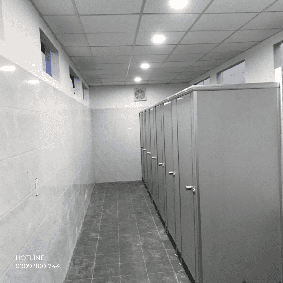 Vách ngăn Compact HPL màu xám